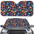 Colorful Easter Eggs Pattern Print Car Windshield Sun Shade