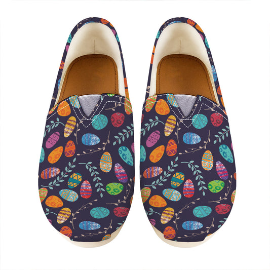 Colorful Easter Eggs Pattern Print Casual Shoes