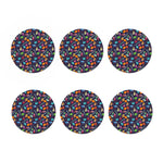 Colorful Easter Eggs Pattern Print Coaster Set
