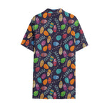 Colorful Easter Eggs Pattern Print Cotton Hawaiian Shirt