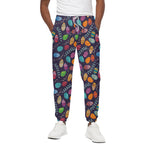 Colorful Easter Eggs Pattern Print Cotton Pants