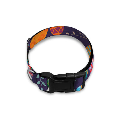 Colorful Easter Eggs Pattern Print Dog Collar