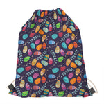 Colorful Easter Eggs Pattern Print Drawstring Bag