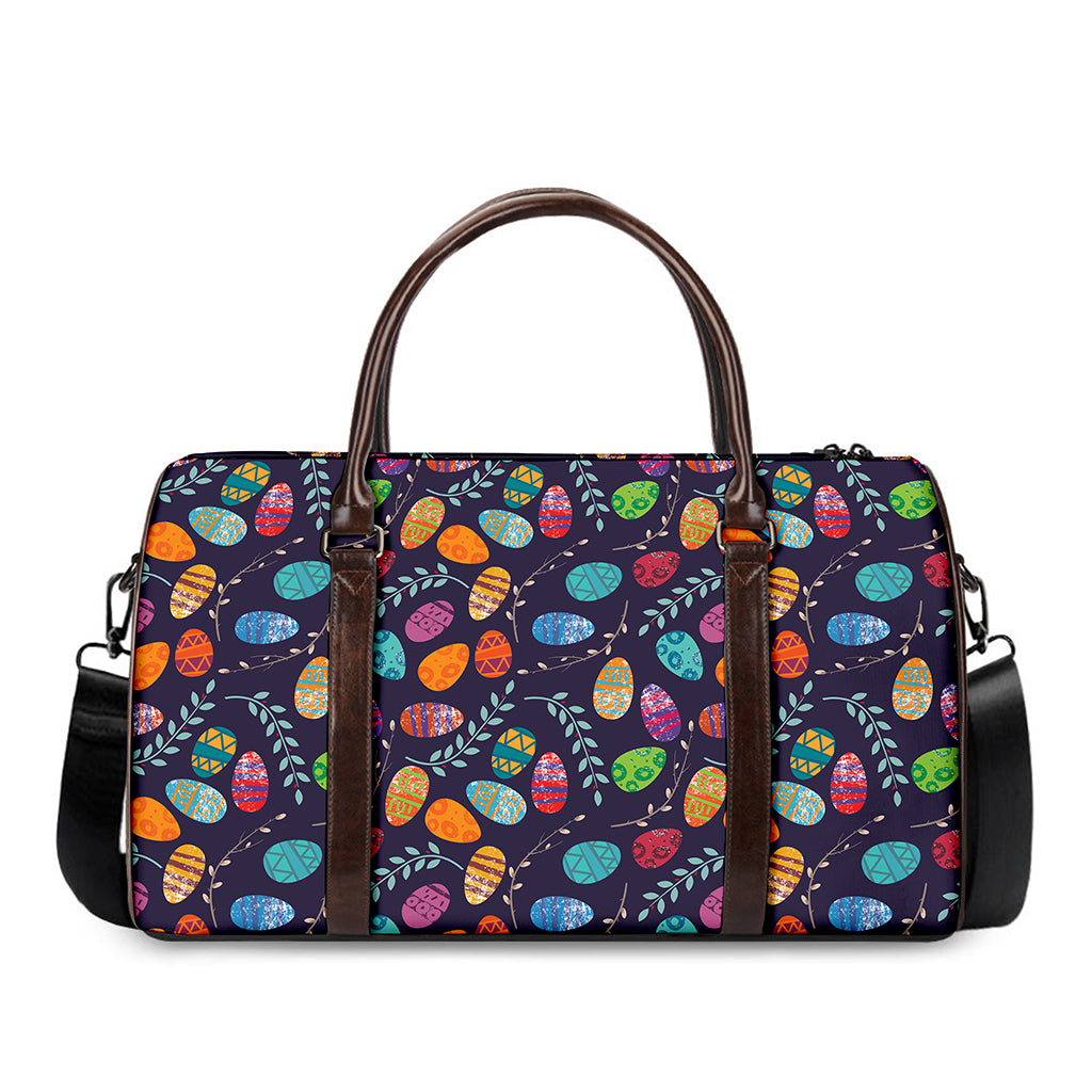 Colorful Easter Eggs Pattern Print Duffle Bag