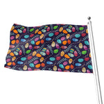 Colorful Easter Eggs Pattern Print Flag