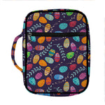 Colorful Easter Eggs Pattern Print Front Pocket Bible Bag