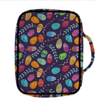 Colorful Easter Eggs Pattern Print Front Pocket Bible Bag