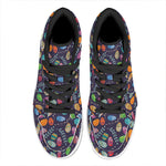 Colorful Easter Eggs Pattern Print High Top Leather Sneakers