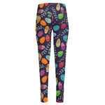 Colorful Easter Eggs Pattern Print High-Waisted Pocket Leggings
