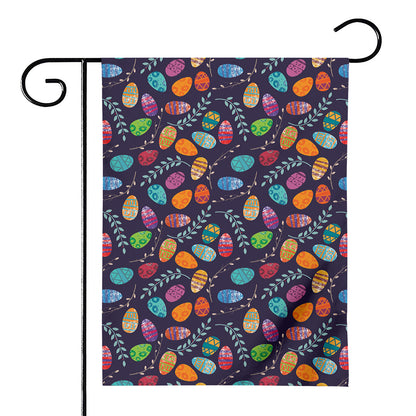 Colorful Easter Eggs Pattern Print House Flag