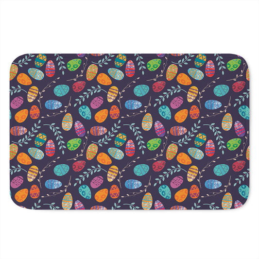 Colorful Easter Eggs Pattern Print Indoor Door Mat