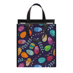 Colorful Easter Eggs Pattern Print Insulated Lunch Tote