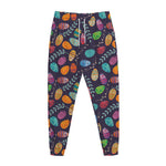 Colorful Easter Eggs Pattern Print Jogger Pants