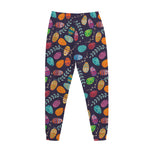 Colorful Easter Eggs Pattern Print Jogger Pants