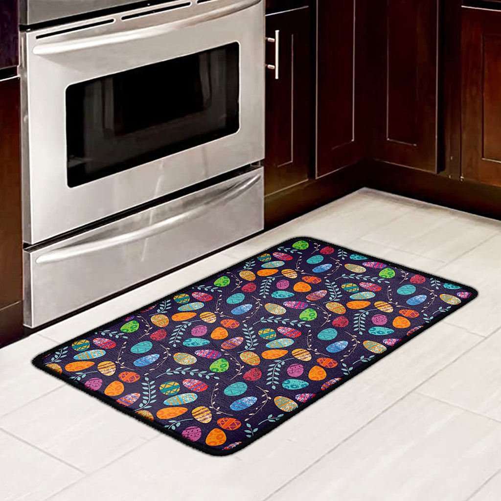 Colorful Easter Eggs Pattern Print Kitchen Mat