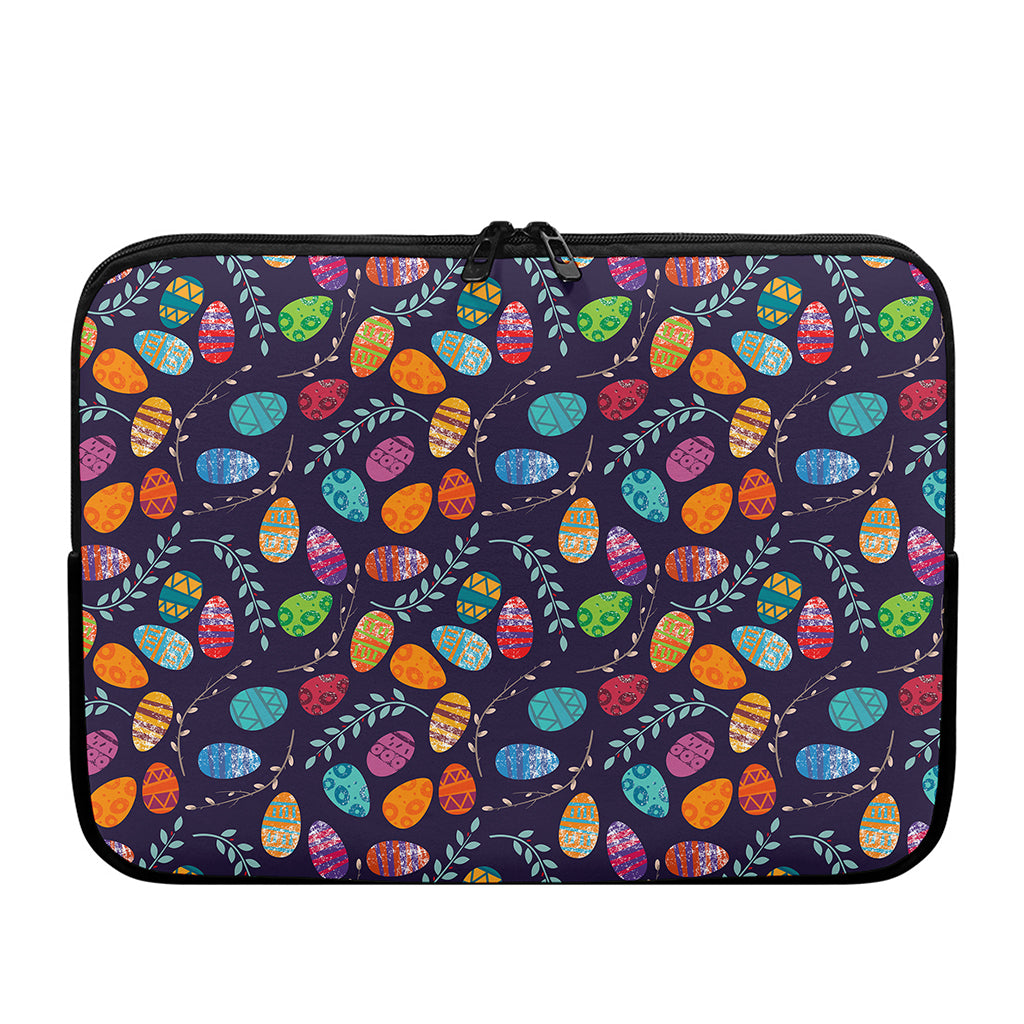Colorful Easter Eggs Pattern Print Laptop Sleeve