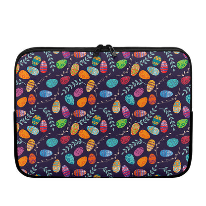 Colorful Easter Eggs Pattern Print Laptop Sleeve