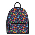 Colorful Easter Eggs Pattern Print Leather Backpack