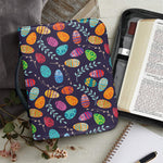 Colorful Easter Eggs Pattern Print Leather Bible Cover