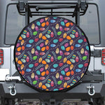 Colorful Easter Eggs Pattern Print Leather Spare Tire Cover