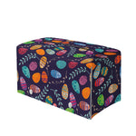 Colorful Easter Eggs Pattern Print Leather Tissue Box Cover