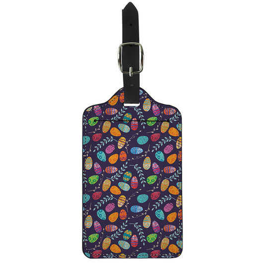 Colorful Easter Eggs Pattern Print Luggage Tag