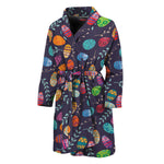Colorful Easter Eggs Pattern Print Men's Bathrobe