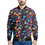 Colorful Easter Eggs Pattern Print Men's Bomber Jacket