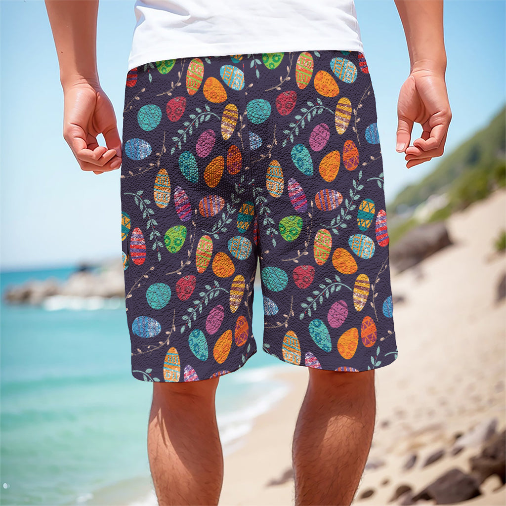 Colorful Easter Eggs Pattern Print Men's Cargo Shorts