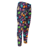 Colorful Easter Eggs Pattern Print Men's Compression Pants
