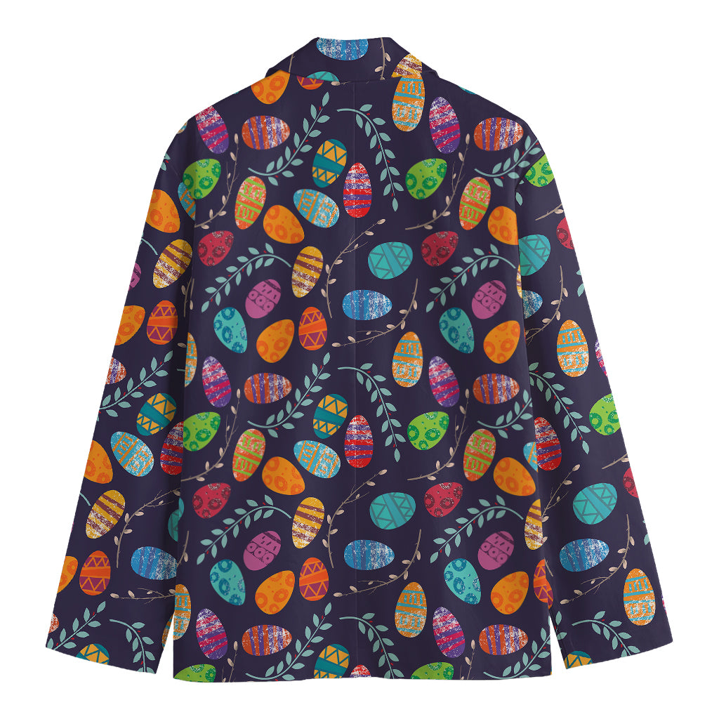 Colorful Easter Eggs Pattern Print Men's Cotton Blazer