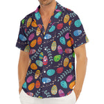 Colorful Easter Eggs Pattern Print Men's Deep V-Neck Shirt