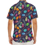 Colorful Easter Eggs Pattern Print Men's Deep V-Neck Shirt