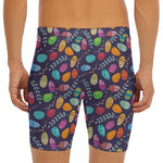 Colorful Easter Eggs Pattern Print Men's Long Boxer Briefs