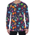 Colorful Easter Eggs Pattern Print Men's Long Sleeve T-Shirt