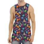 Colorful Easter Eggs Pattern Print Men's Muscle Tank Top
