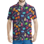 Colorful Easter Eggs Pattern Print Men's Polo Shirt