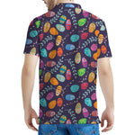 Colorful Easter Eggs Pattern Print Men's Polo Shirt