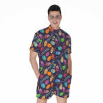 Colorful Easter Eggs Pattern Print Men's Rompers
