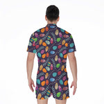 Colorful Easter Eggs Pattern Print Men's Rompers