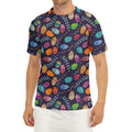 Colorful Easter Eggs Pattern Print Men's Short Sleeve Rash Guard