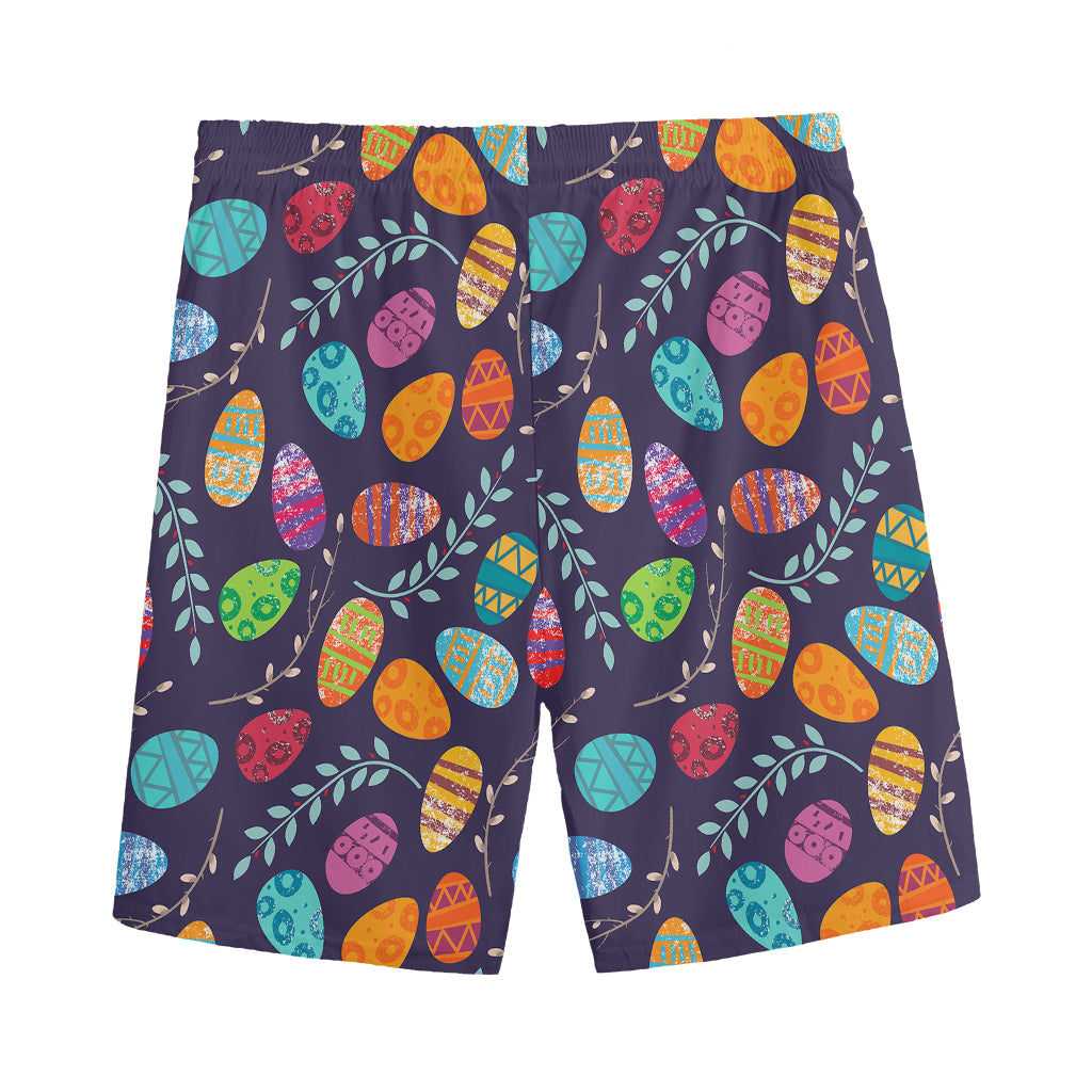 Colorful Easter Eggs Pattern Print Men's Sports Shorts