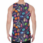 Colorful Easter Eggs Pattern Print Men's Velvet Tank Top