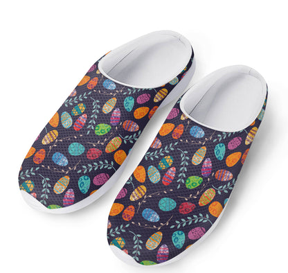 Colorful Easter Eggs Pattern Print Mesh Casual Shoes