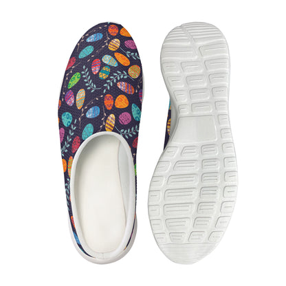Colorful Easter Eggs Pattern Print Mesh Casual Shoes