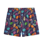 Colorful Easter Eggs Pattern Print Mesh Shorts
