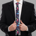 Colorful Easter Eggs Pattern Print Necktie