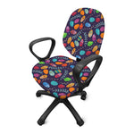 Colorful Easter Eggs Pattern Print Office Chair Cover