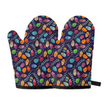 Colorful Easter Eggs Pattern Print Oven Mitts