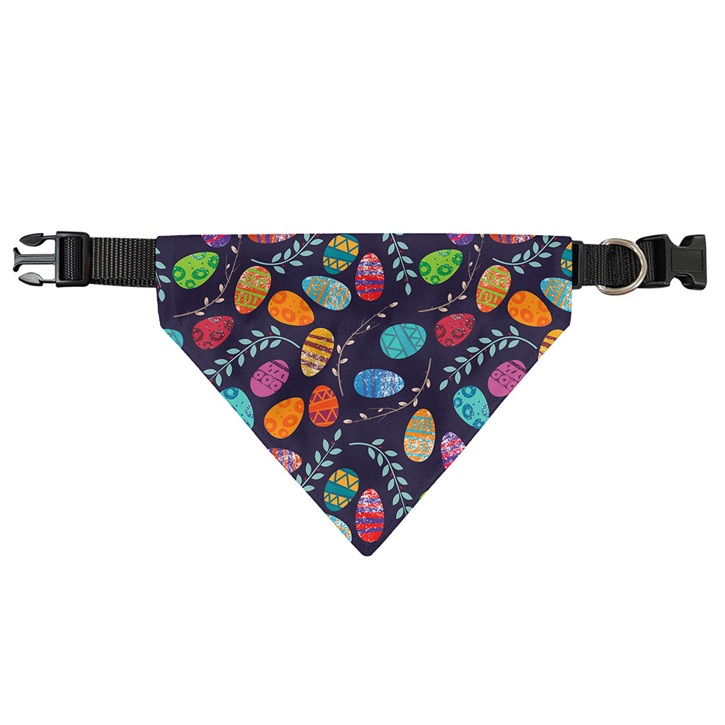 Colorful Easter Eggs Pattern Print Over The Collar Dog Bandana